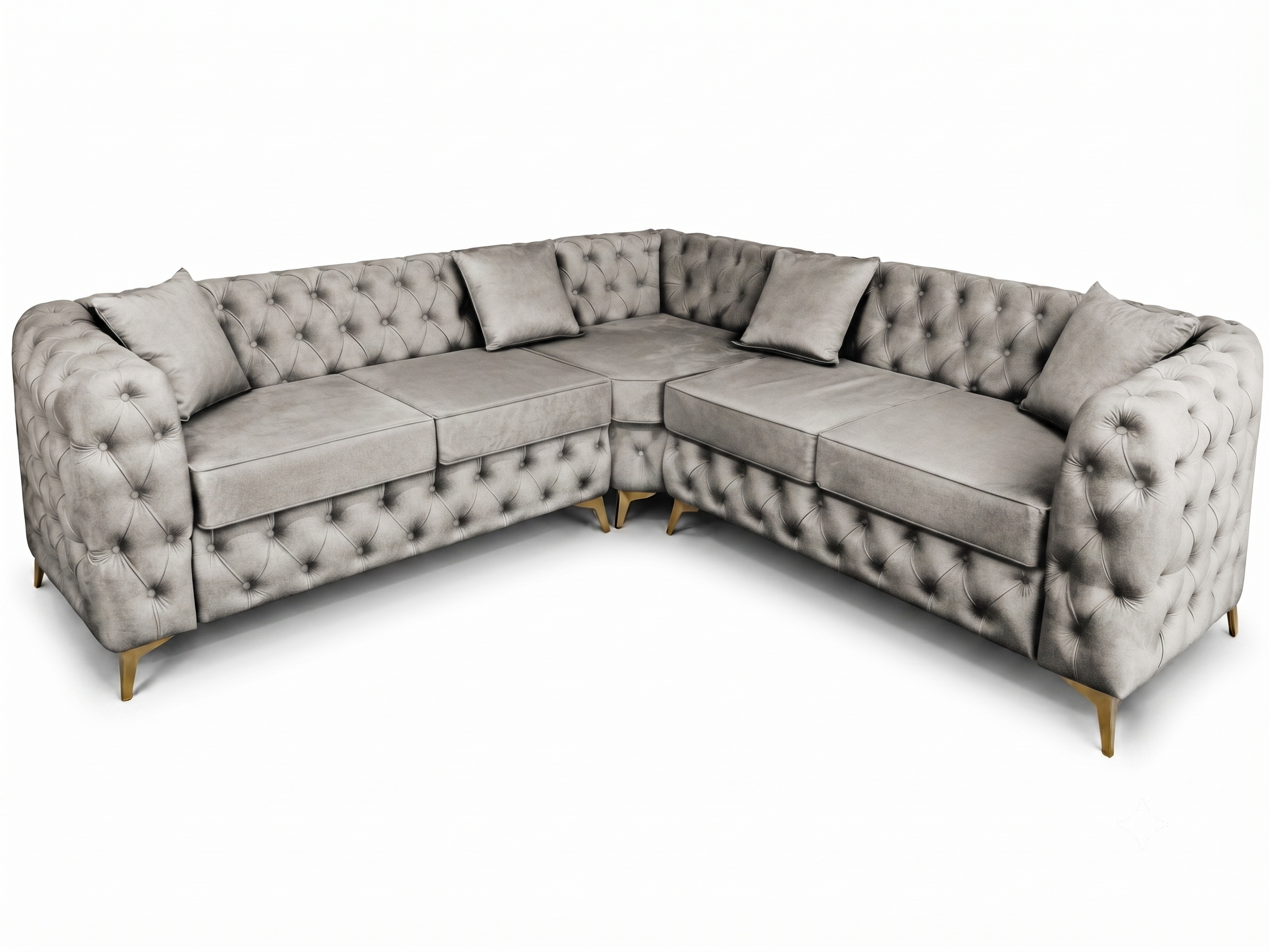 Luxury Velvet Chesterfield Corner Sofa Collection | Available in All Colours