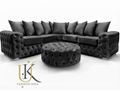 Luxury scatter back fabric sofa