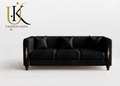 Plane minimalist fabric sofa in modern living room