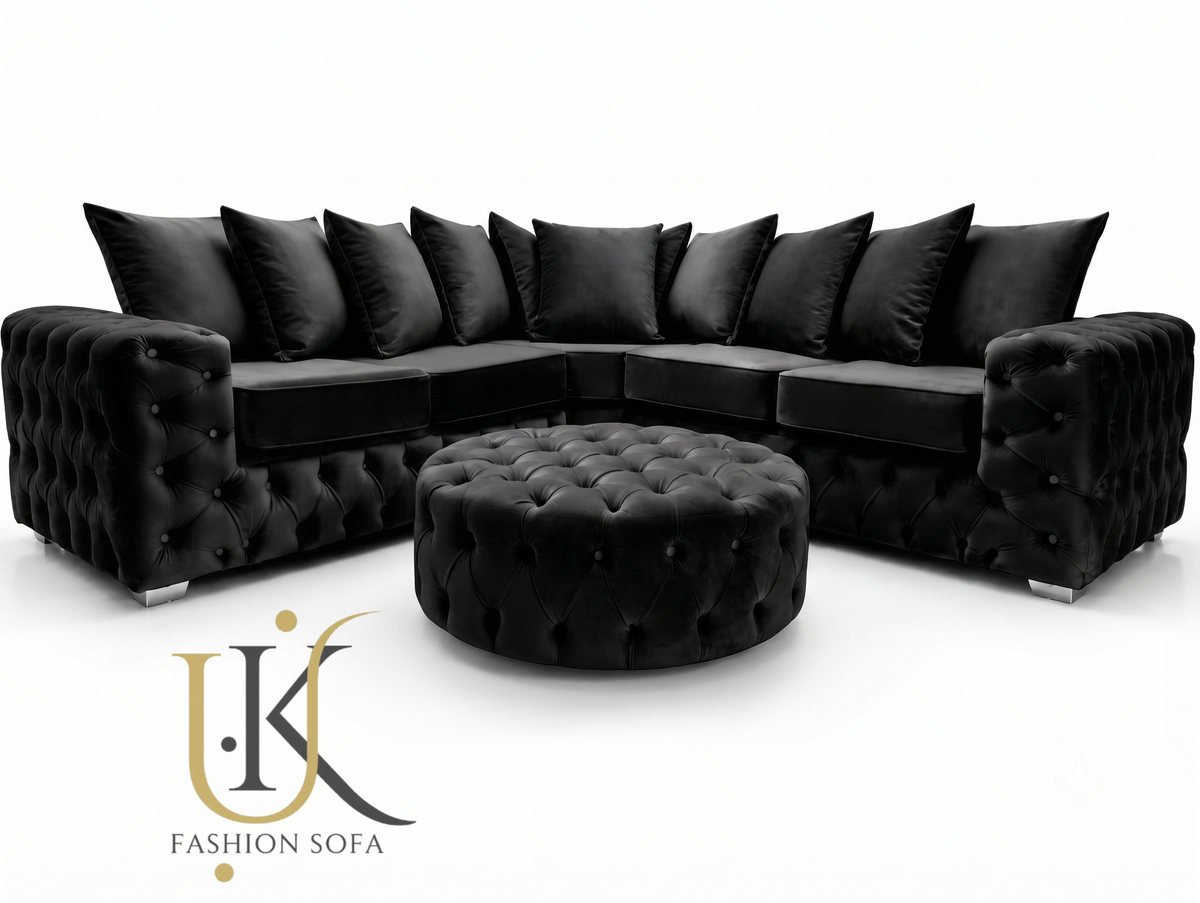 Luxury scatter back fabric sofa