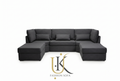 Luxury U-shape high back fabric sofa