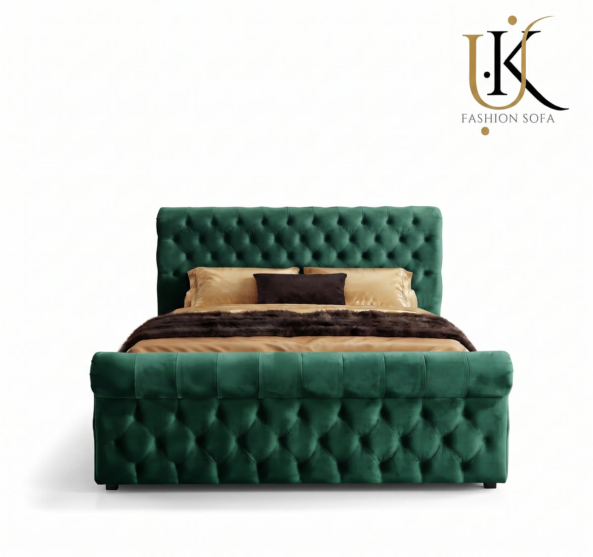 Royalsoft luxury upholstered bed with deep cushioning