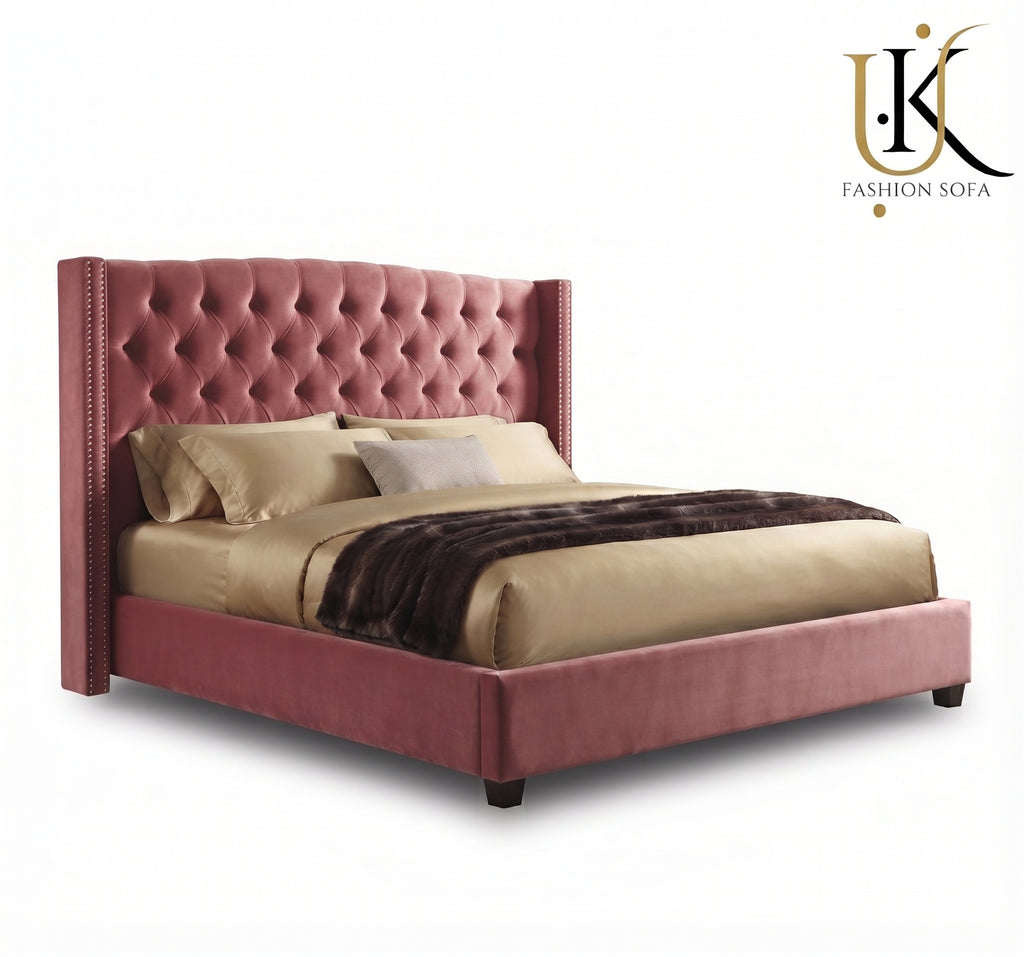 Dover luxury upholstered bed in premium fabric