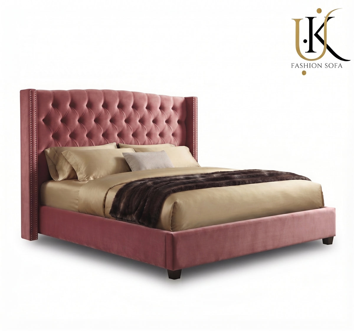 Dover luxury upholstered bed in premium fabric