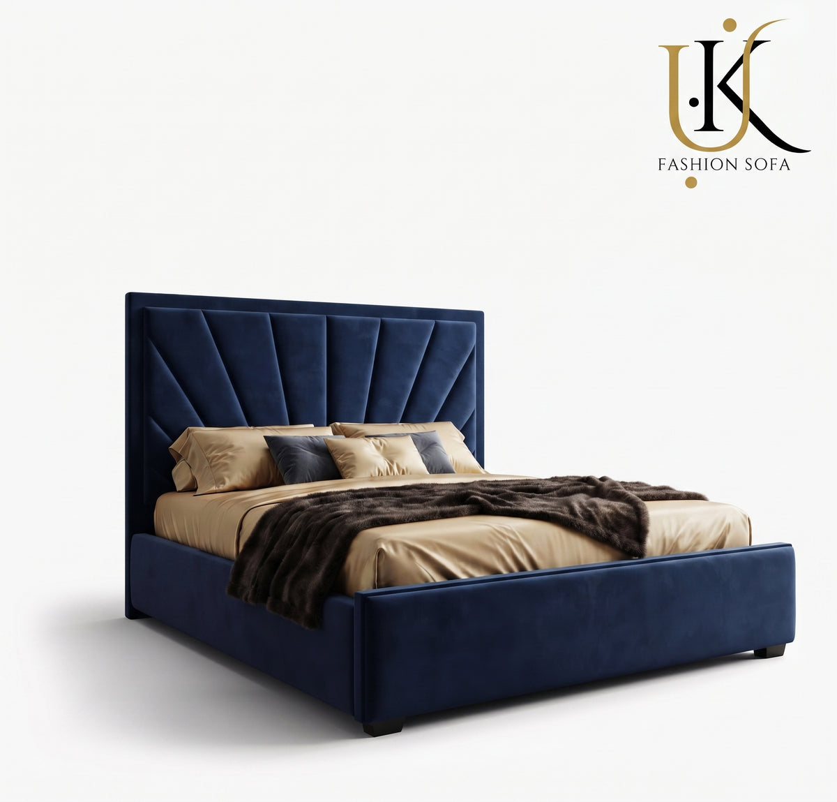 Solara modern upholstered bed frame