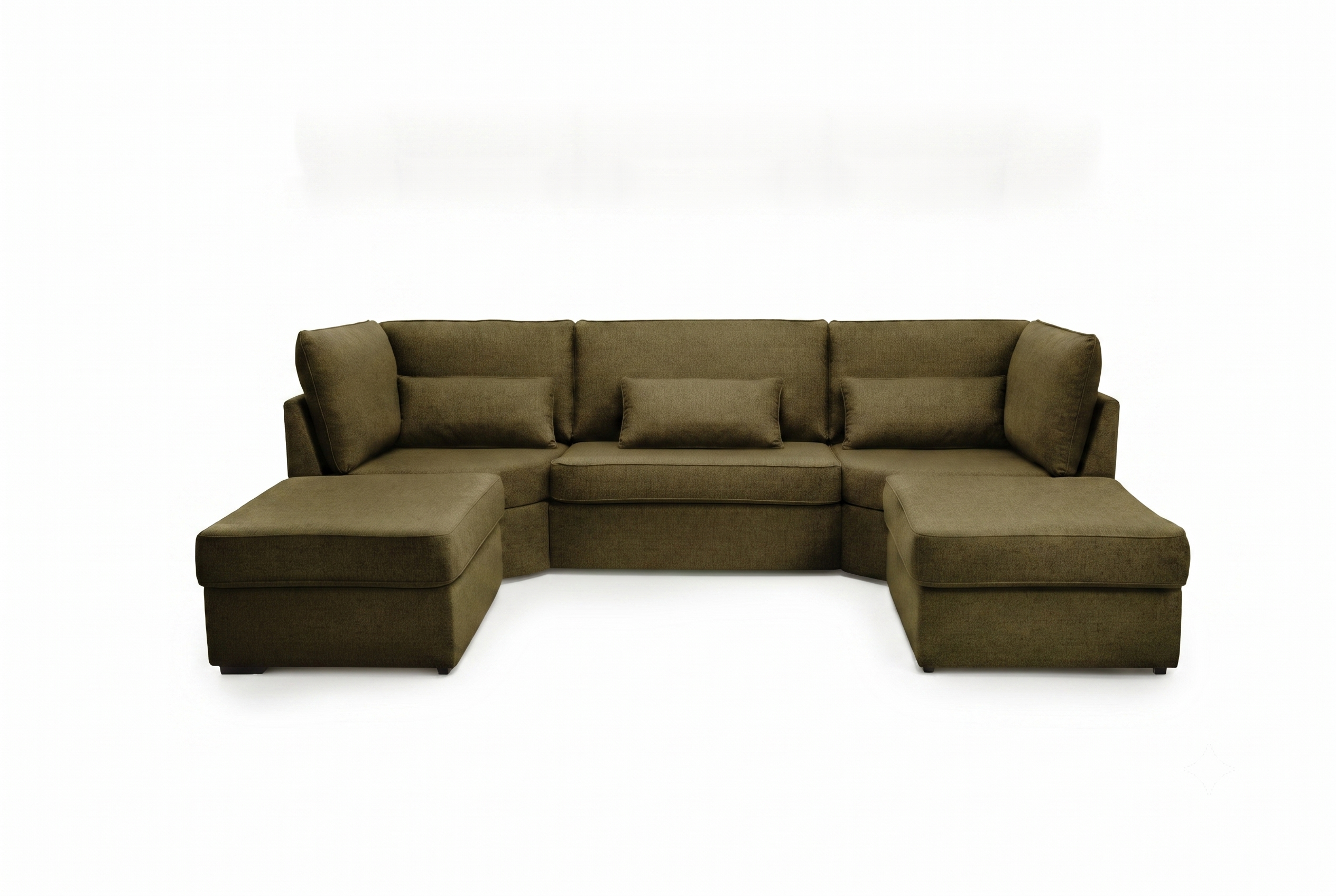 Luxury U Shape High Back Fabric Cushion Sofa – Available in Multiple Colours