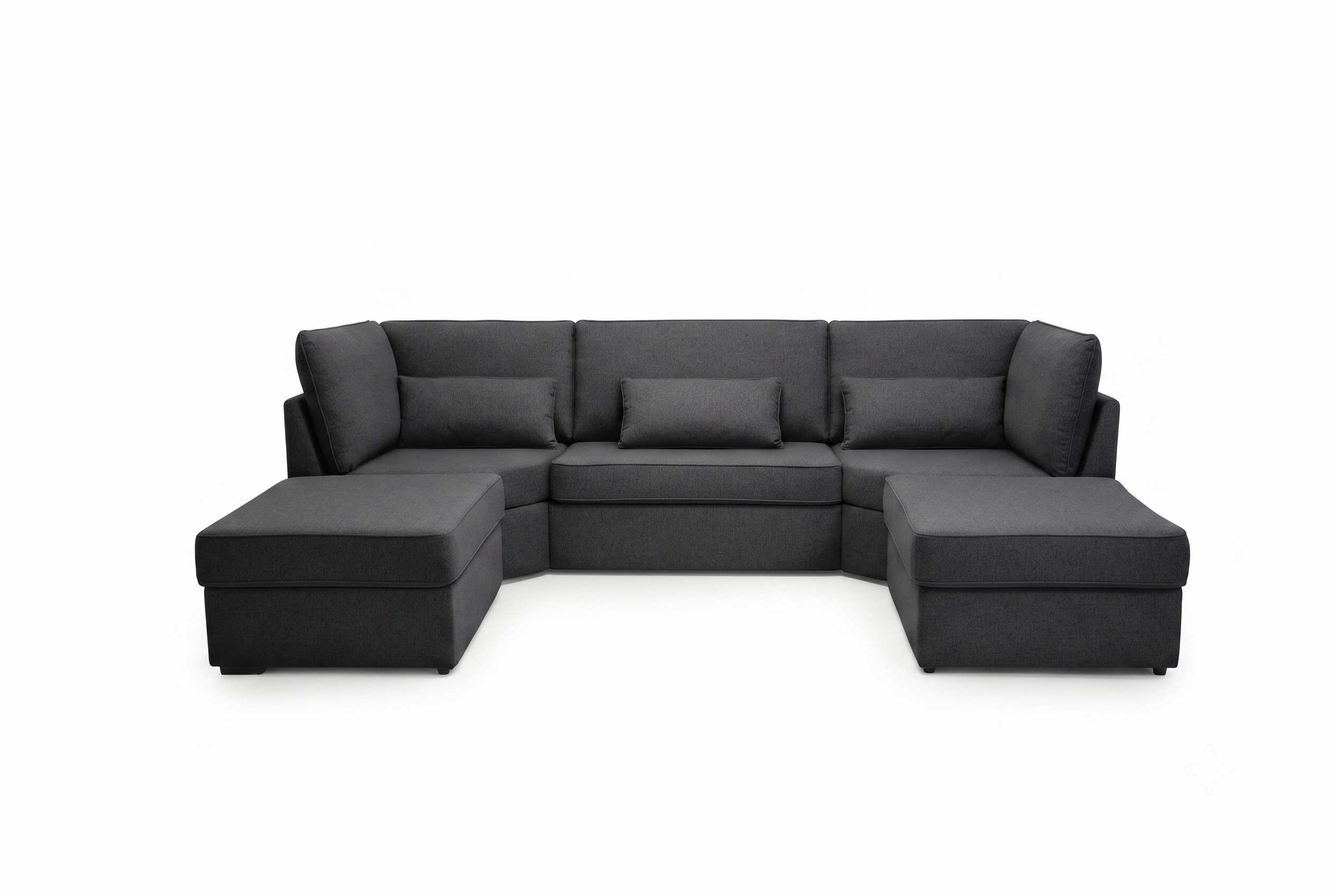Luxury U Shape High Back Fabric Cushion Sofa – Available in Multiple Colours