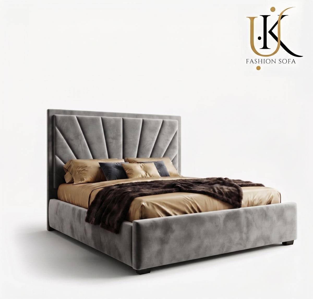 Solara modern upholstered bed frame