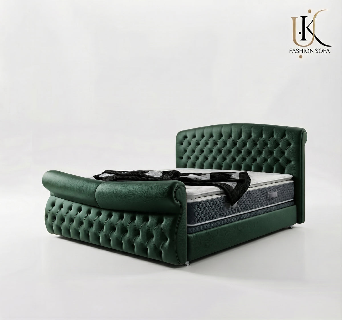 Austen tall winged buttoned luxury bed