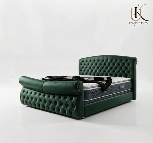 Austen tall winged buttoned luxury bed