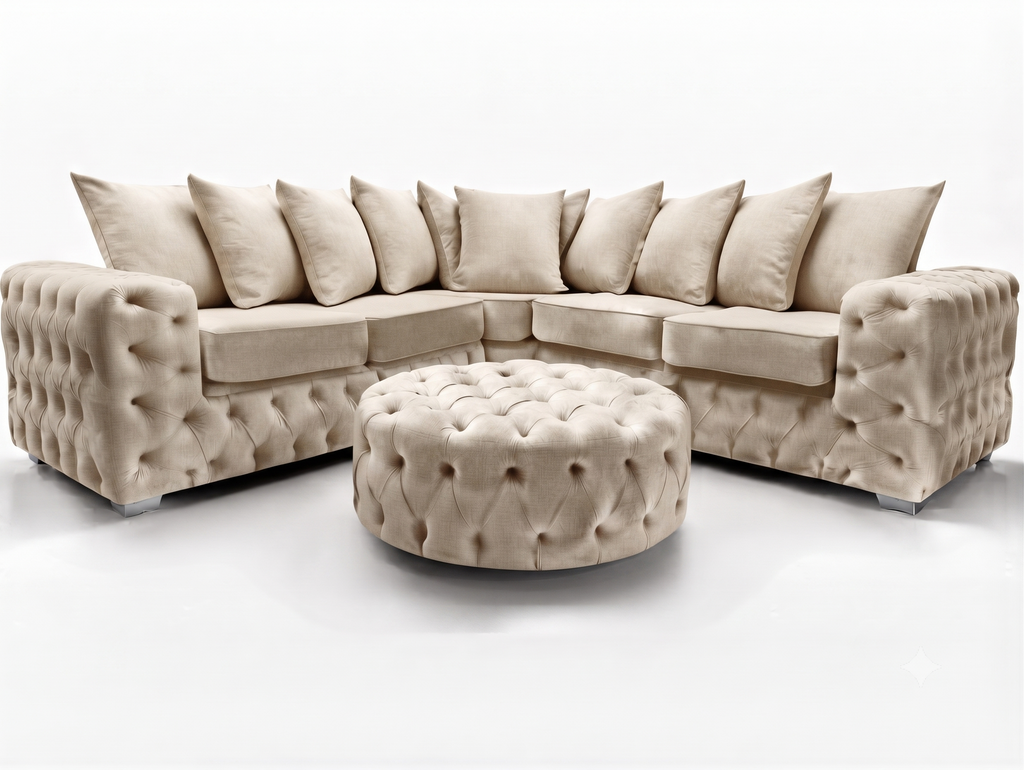 Luxury Scatter Back Fabric Sofa – Available in Multiple Colours