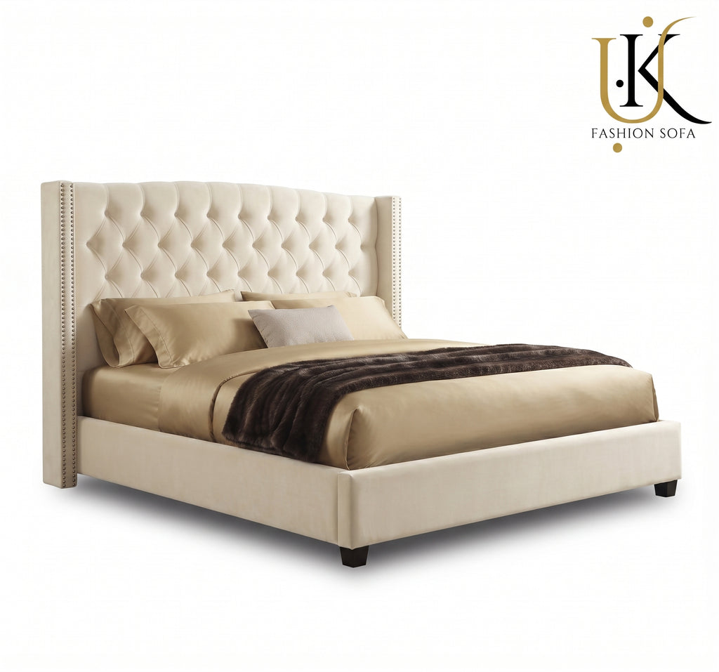 Dover luxury upholstered bed in premium fabric