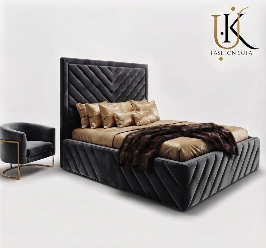Luciano luxury upholstered bed frame