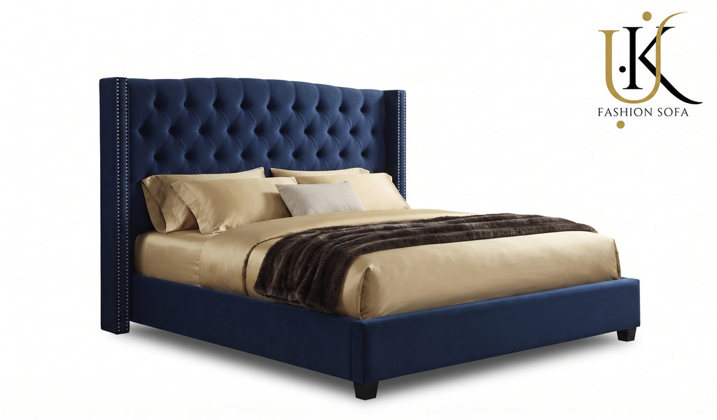 Dover luxury upholstered bed in premium fabric