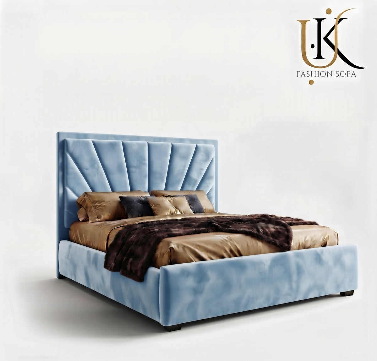 Solara modern upholstered bed frame