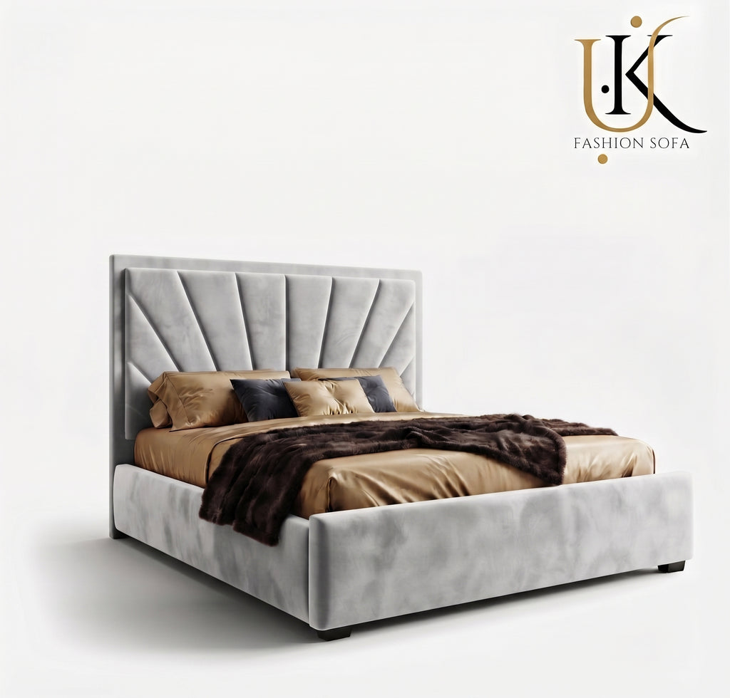 Solara modern upholstered bed frame