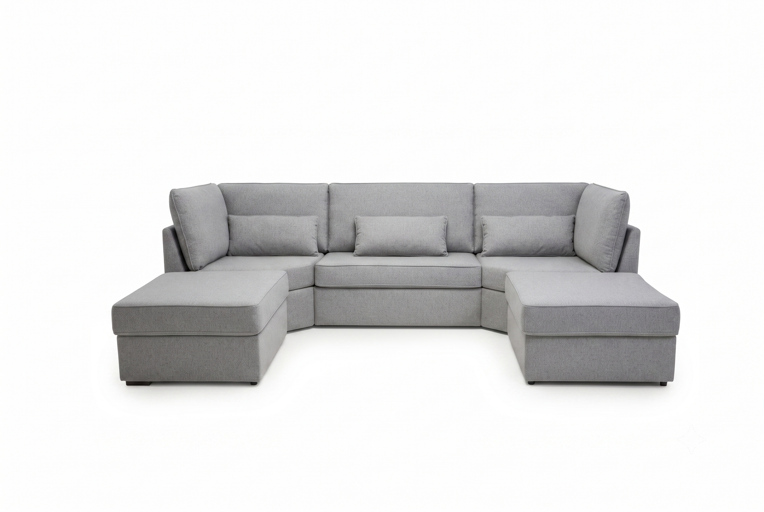 Luxury U Shape High Back Fabric Cushion Sofa – Available in Multiple Colours