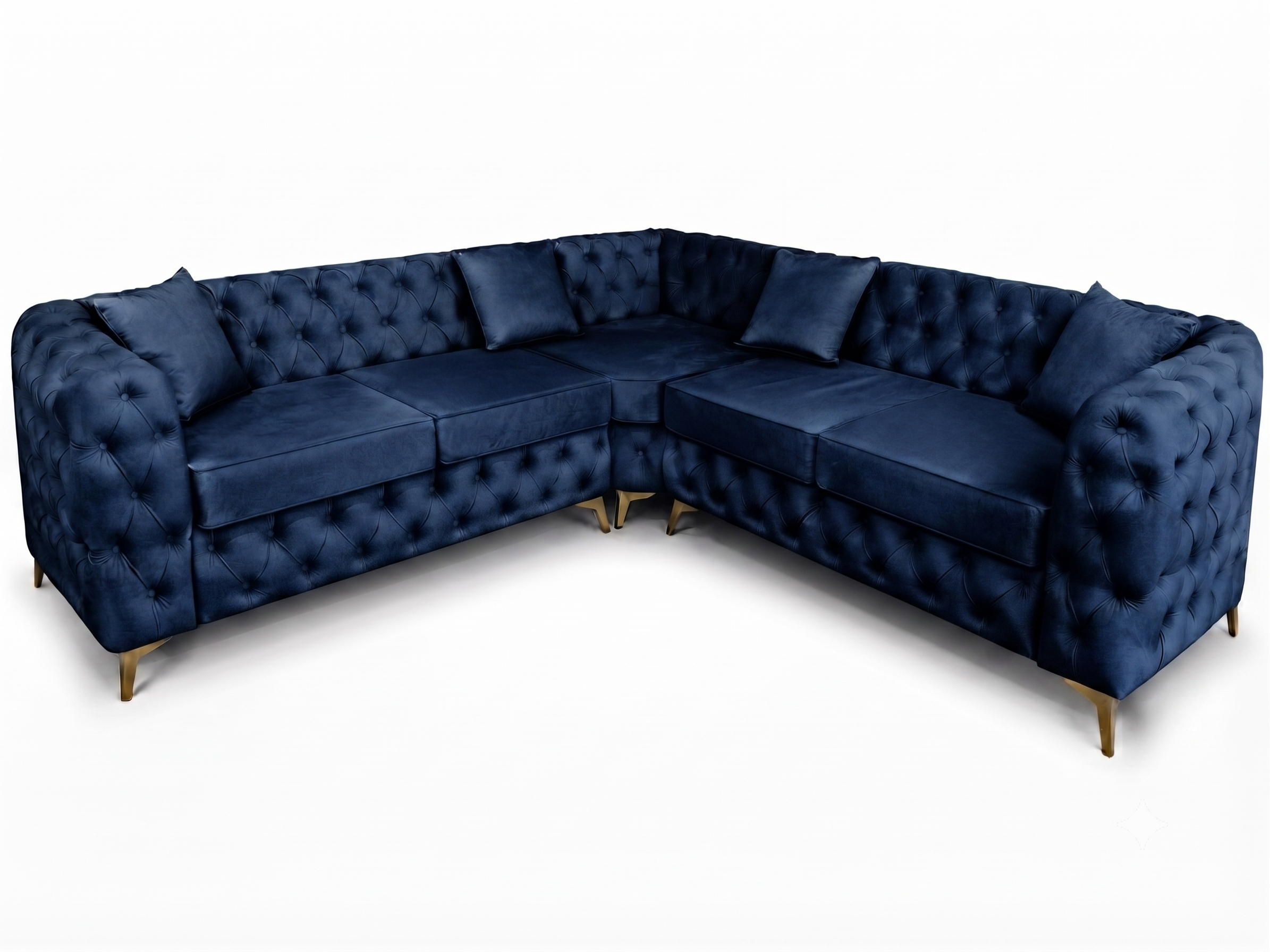 Luxury Velvet Chesterfield Corner Sofa – Available in All Colours