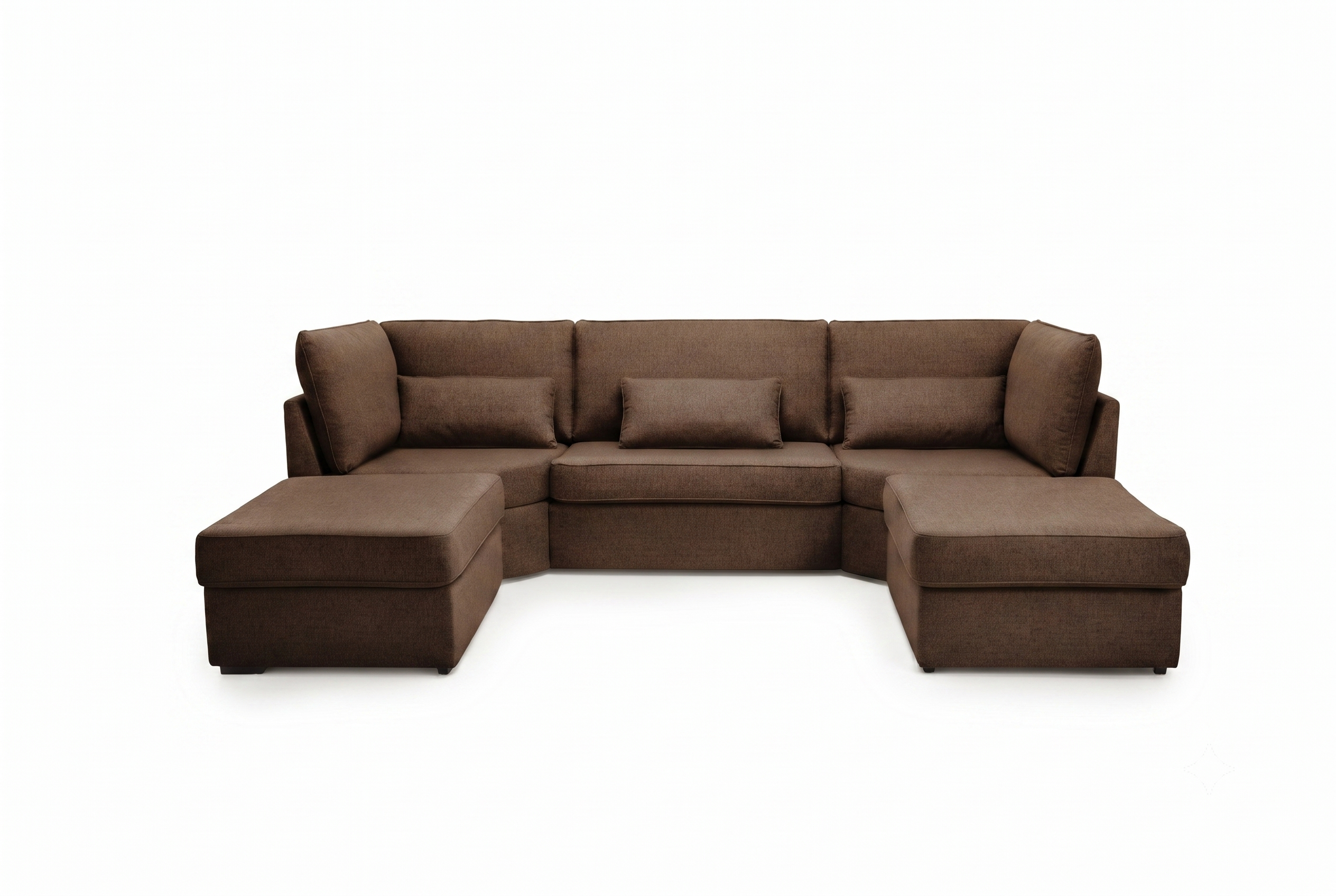Luxury U Shape High Back Fabric Cushion Sofa – Available in Multiple Colours