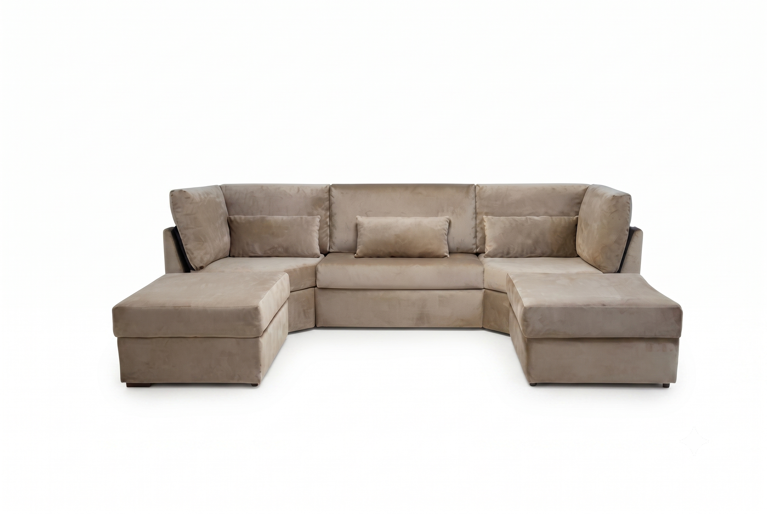 Luxury U Shape High Back Fabric Cushion Sofa – Available in Multiple Colours