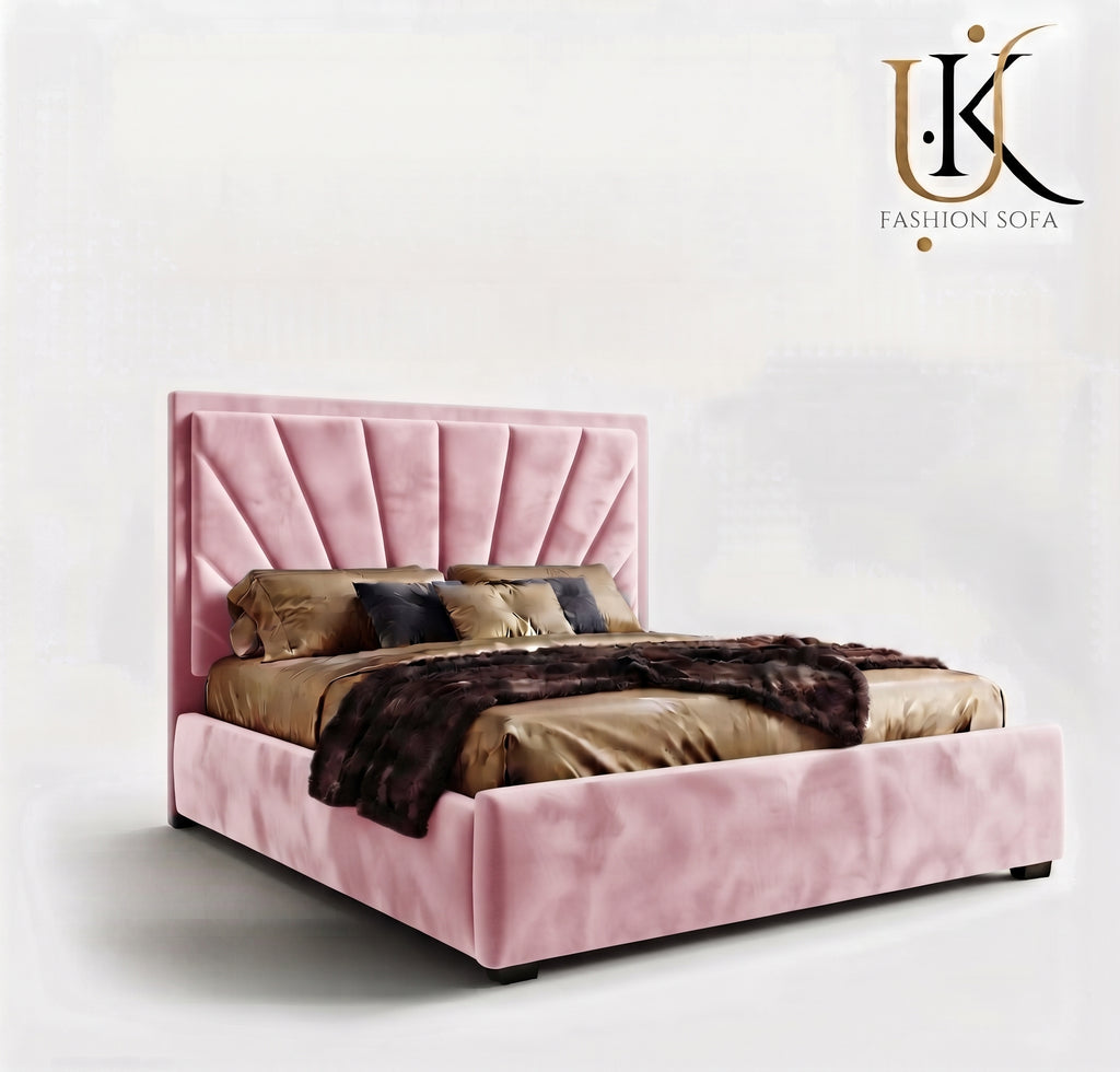 Solara modern upholstered bed frame