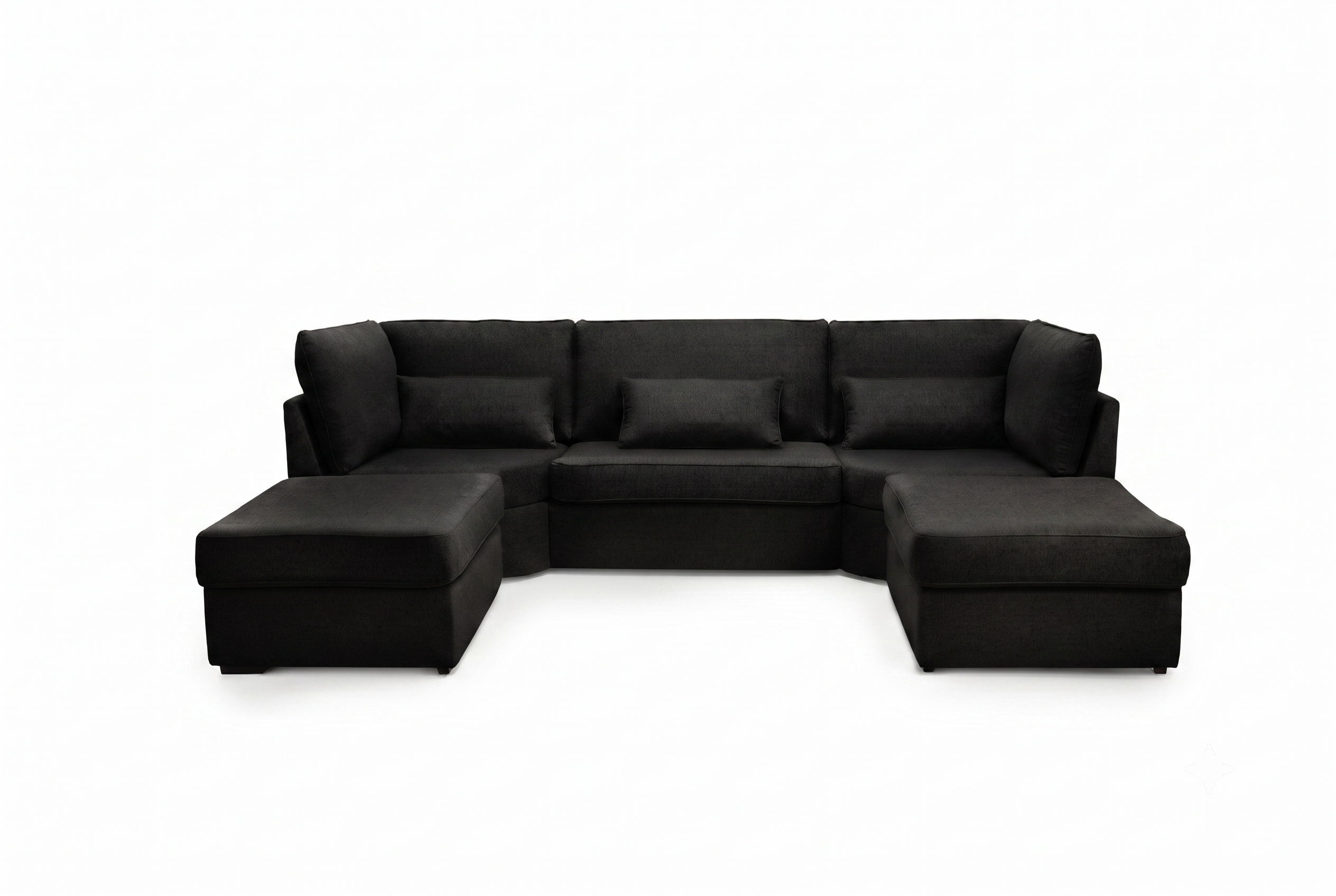Luxury U Shape High Back Fabric Cushion Sofa – Available in Multiple Colours