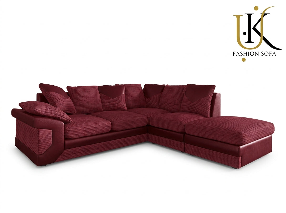 Dino Corner Sofa  Jumbo Cord Fabric