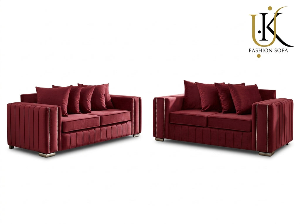Lilly Velvet Sofa Set – Elegant Modern Design