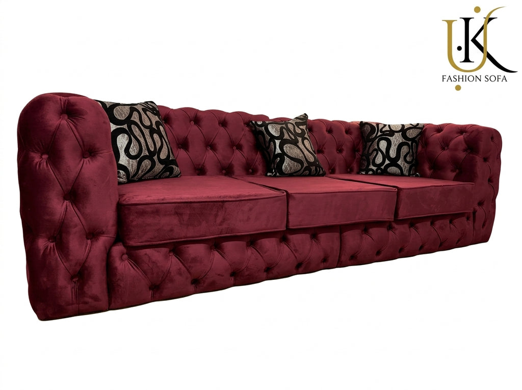 Luxury Chesterfield Sofa – Deep Button Tufted Upholstery