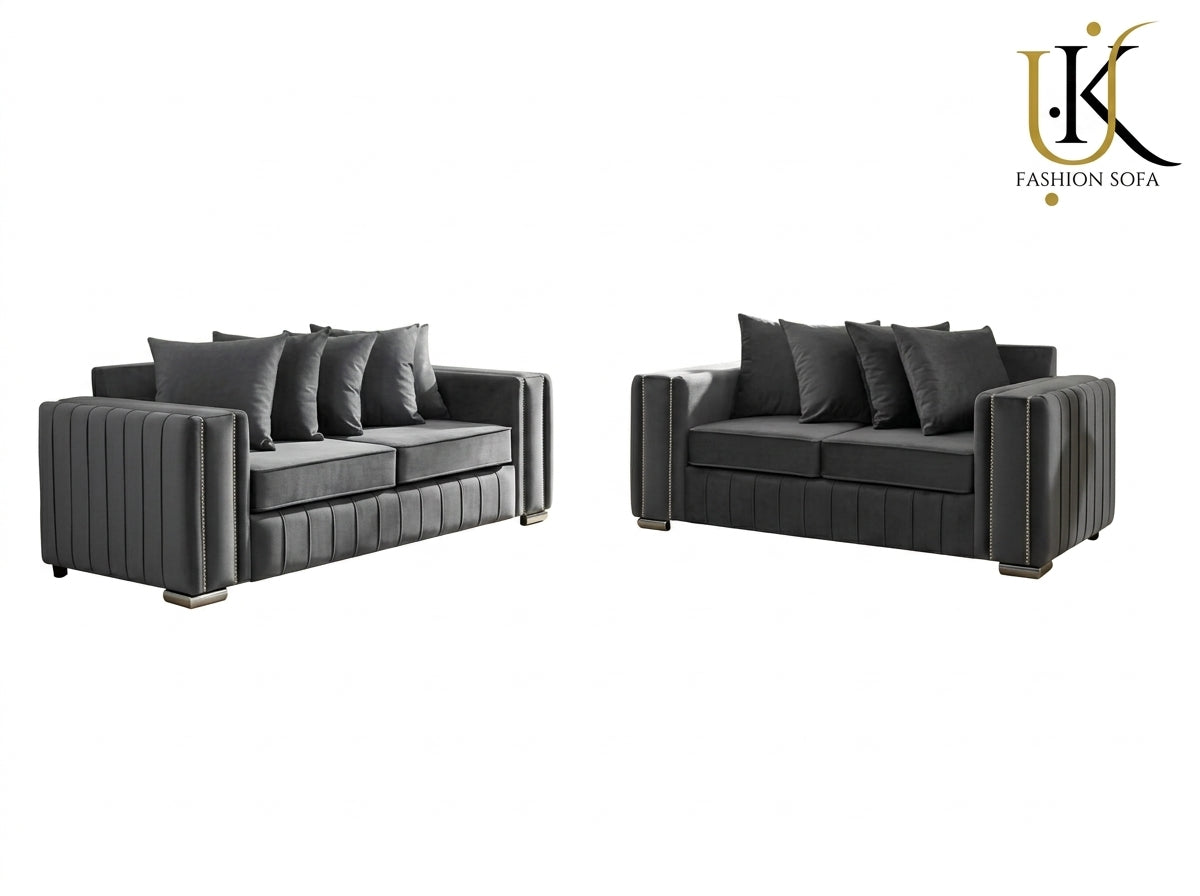 Lilly Velvet Sofa Set – Elegant Modern Design