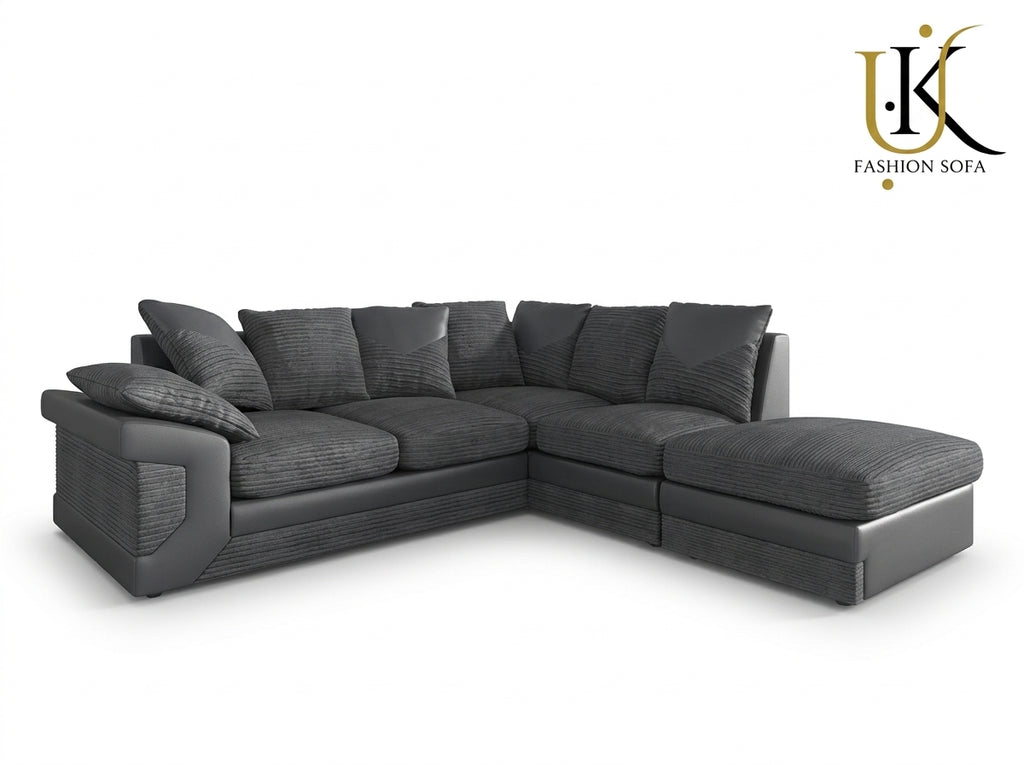 Dino Corner Sofa  Jumbo Cord Fabric