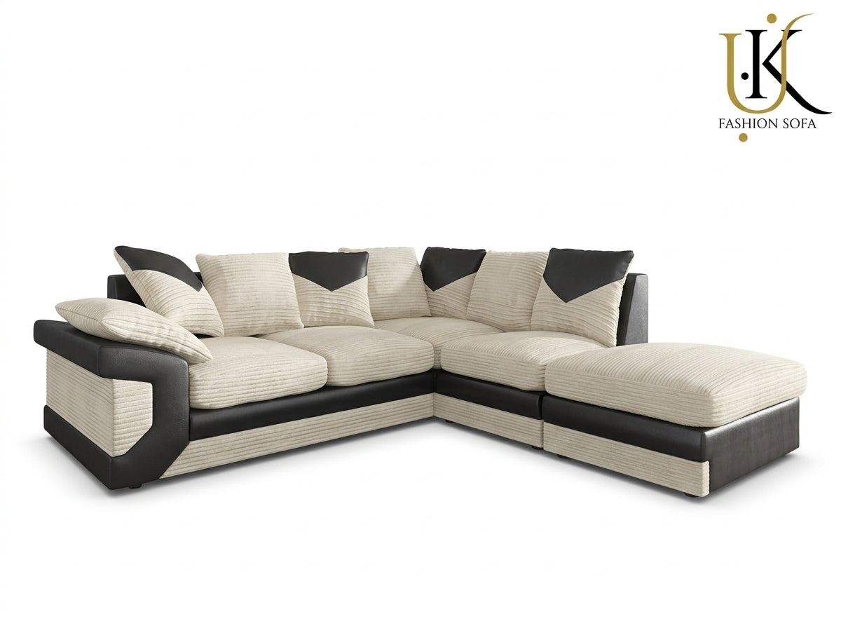 Dino Corner Sofa  Jumbo Cord Fabric