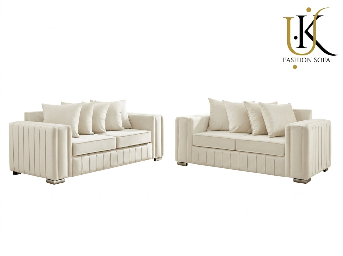 Lilly Velvet Sofa Set – Elegant Modern Design