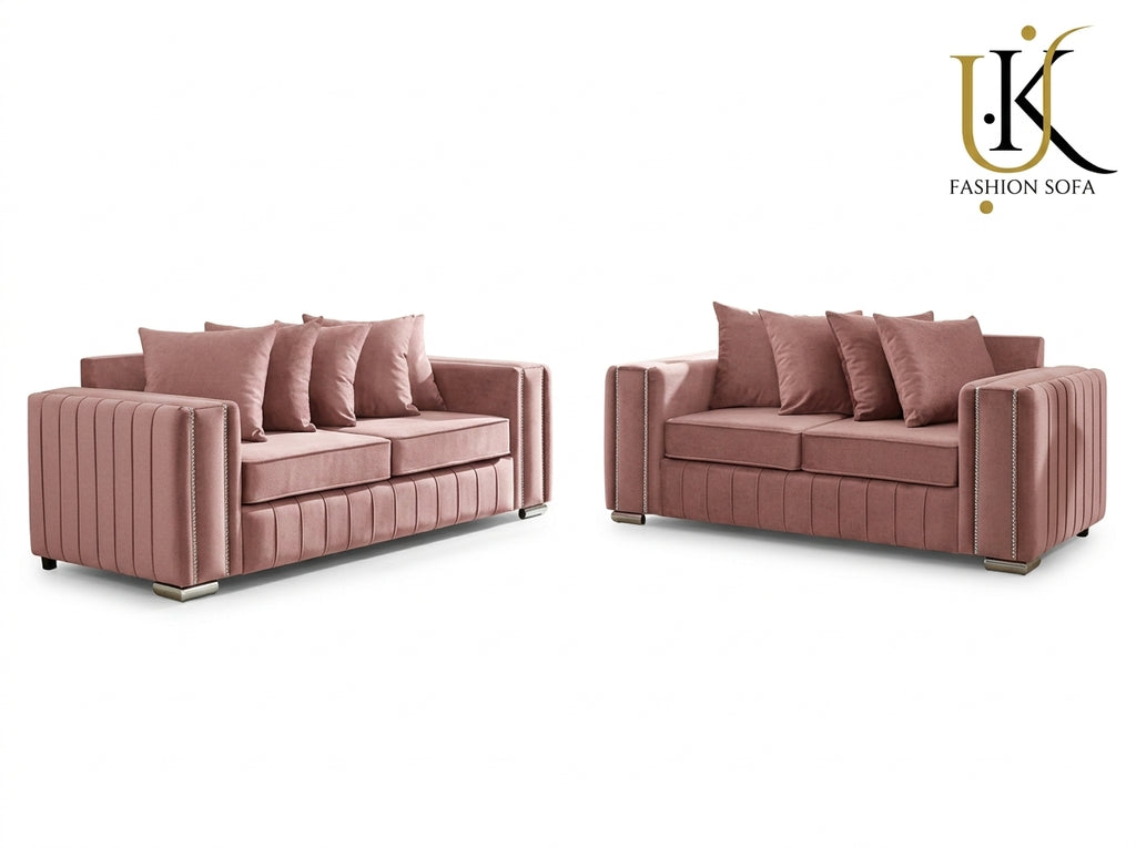 Lilly Velvet Sofa Set – Elegant Modern Design