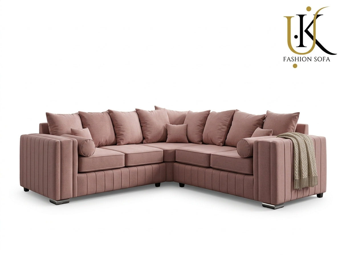 Lily Luxury U-Shape Sofa Set – Modern Deep Seating Sectional Couch with Cushions