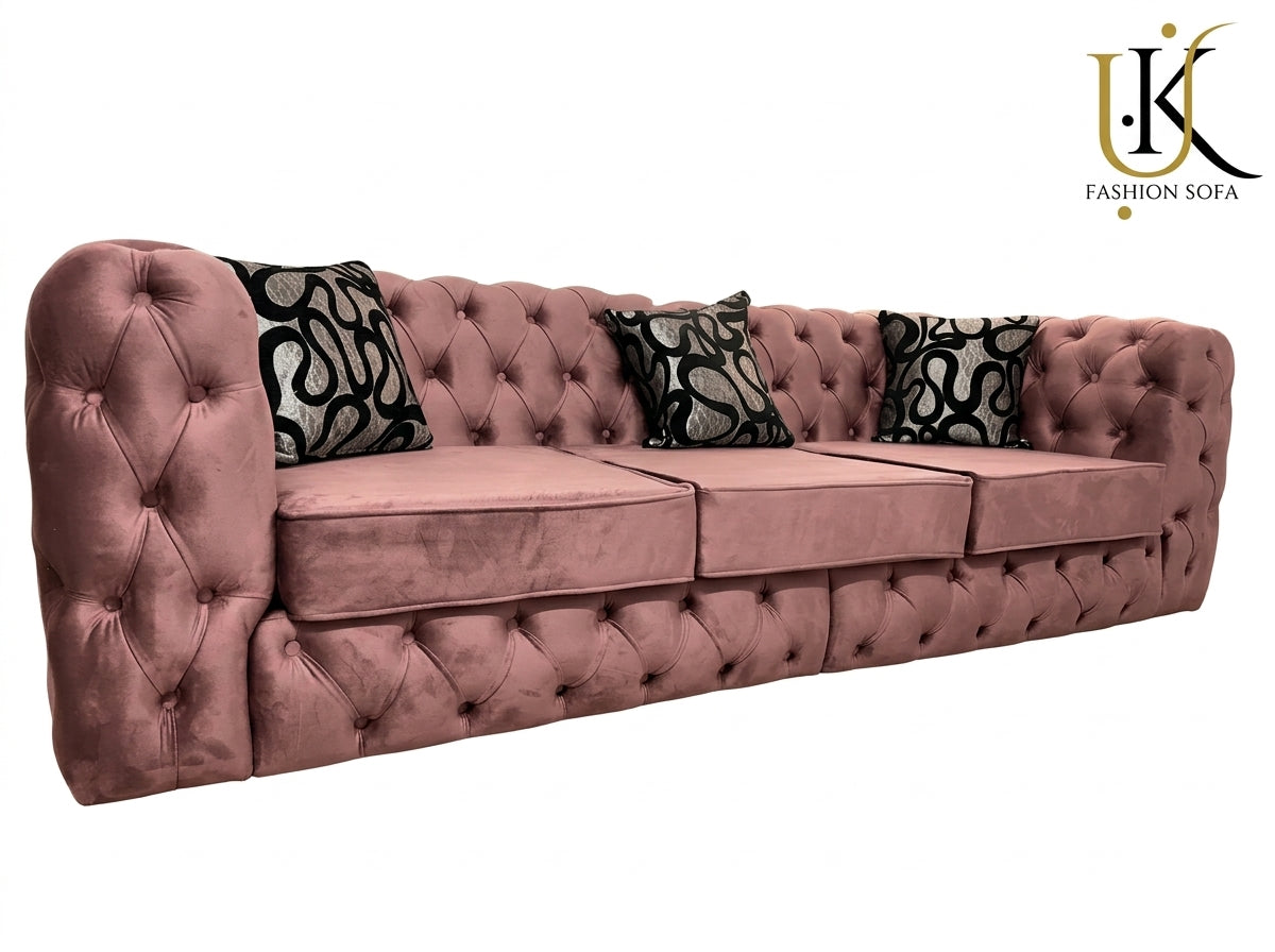 Luxury Chesterfield Sofa – Deep Button Tufted Upholstery