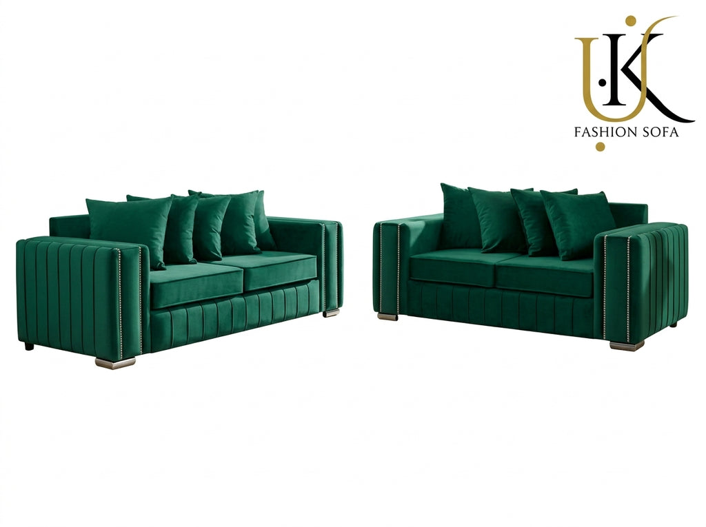 Lilly Velvet Sofa Set – Elegant Modern Design