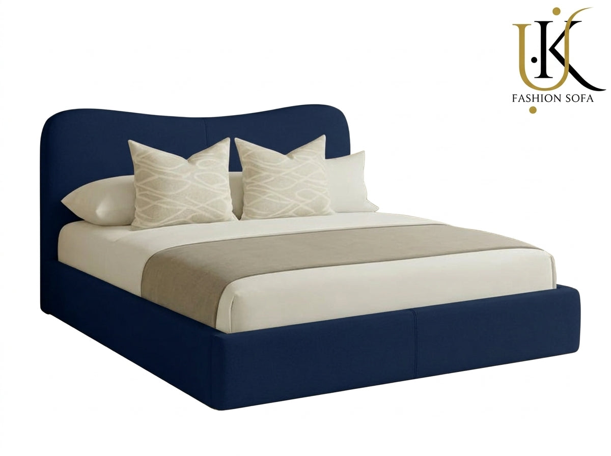 Windsor luxury upholstered bed frame in plush velvet