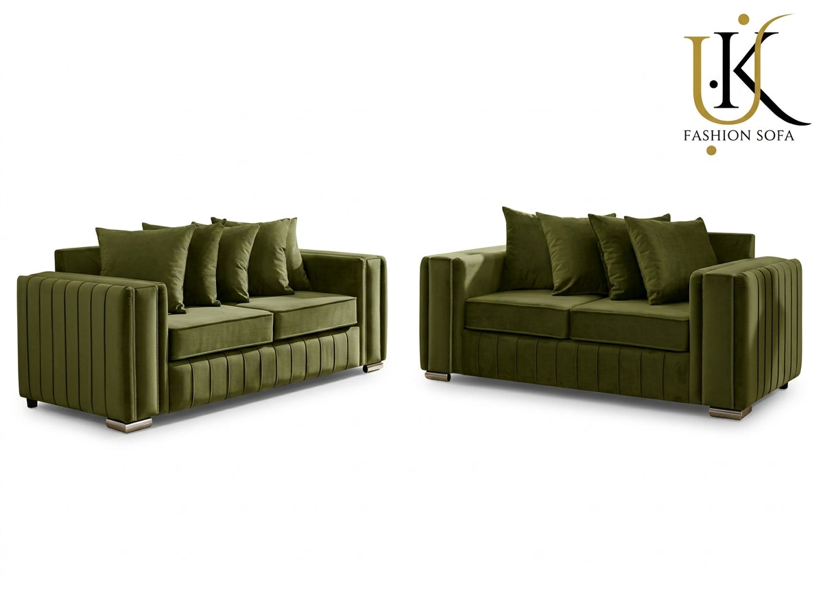 Lilly Velvet Sofa Set – Elegant Modern Design