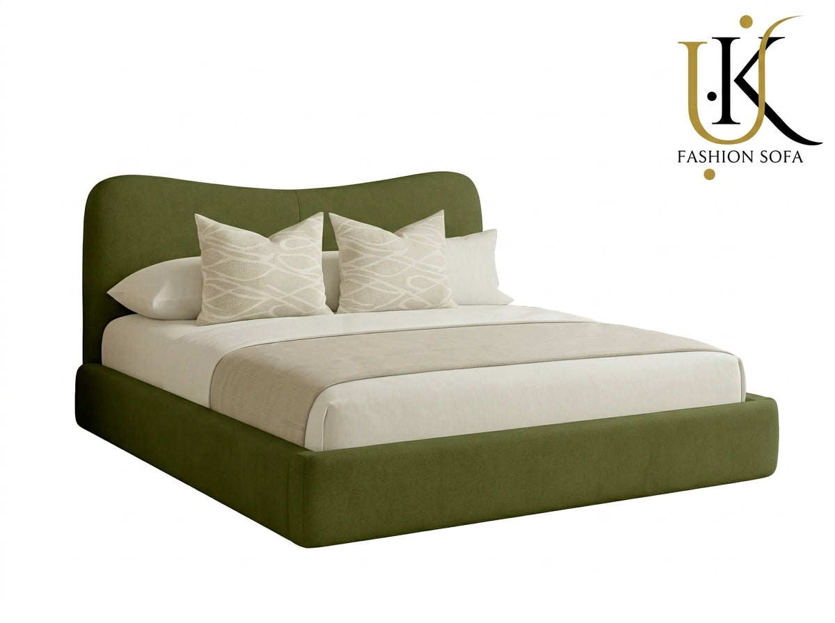 Windsor luxury upholstered bed frame in plush velvet