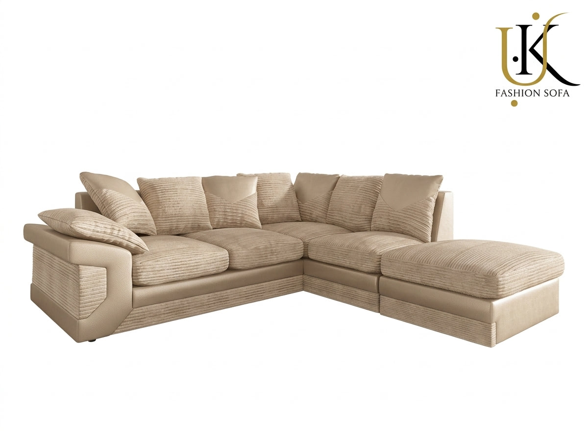 Dino Corner Sofa  Jumbo Cord Fabric