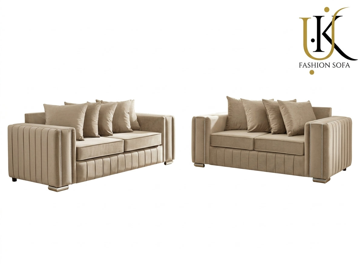 Lilly Velvet Sofa Set – Elegant Modern Design