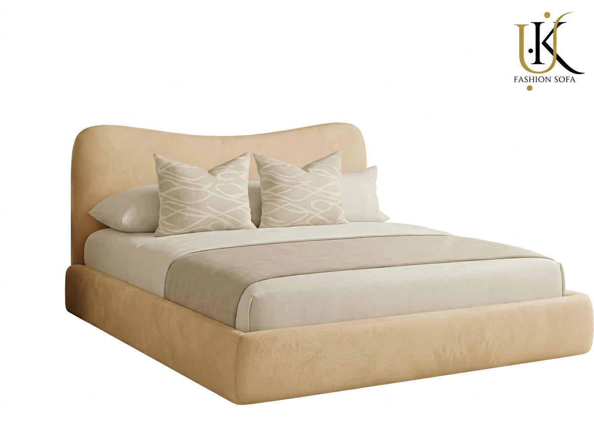 Windsor luxury upholstered bed frame in plush velvet