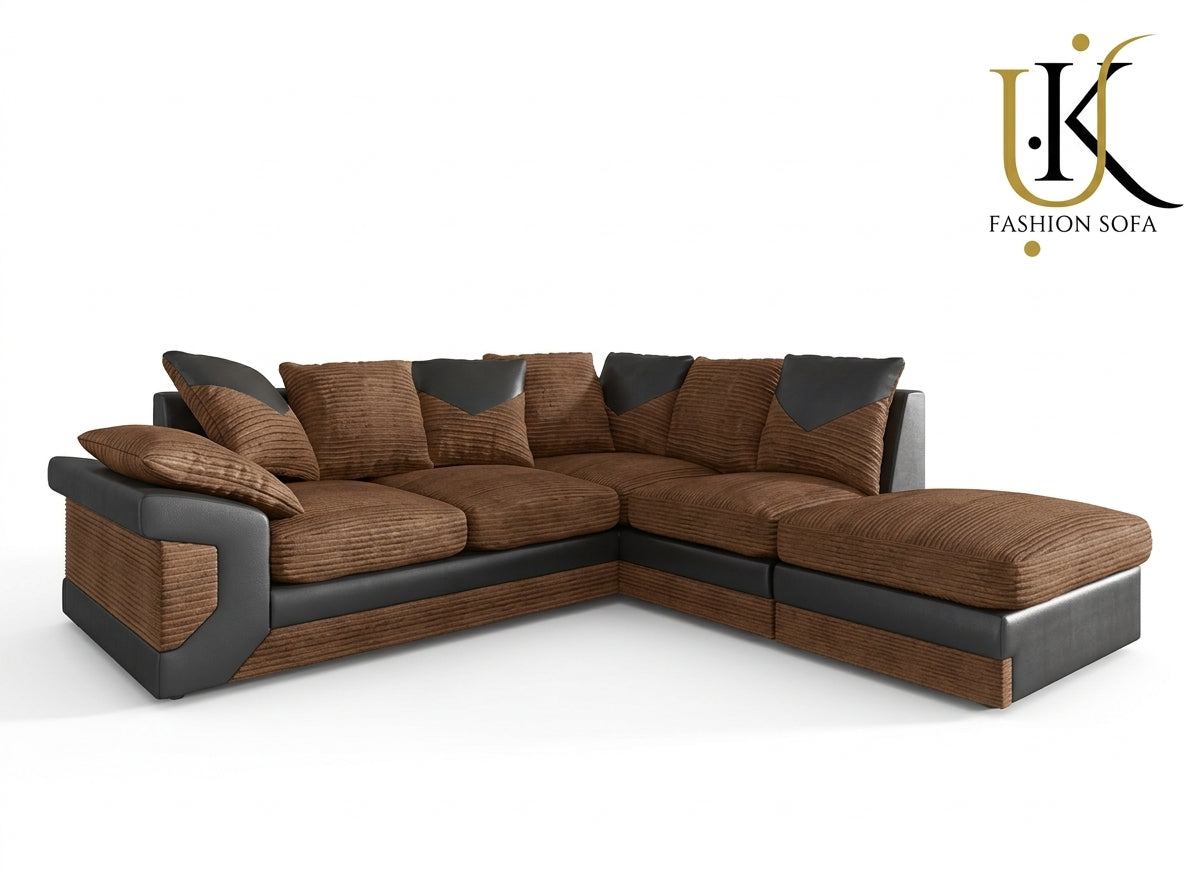 Dino Corner Sofa  Jumbo Cord Fabric