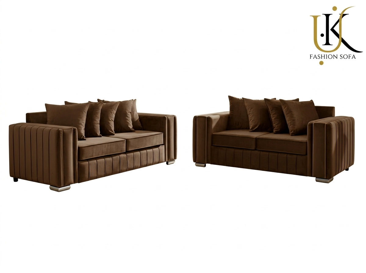 Lilly Velvet Sofa Set – Elegant Modern Design